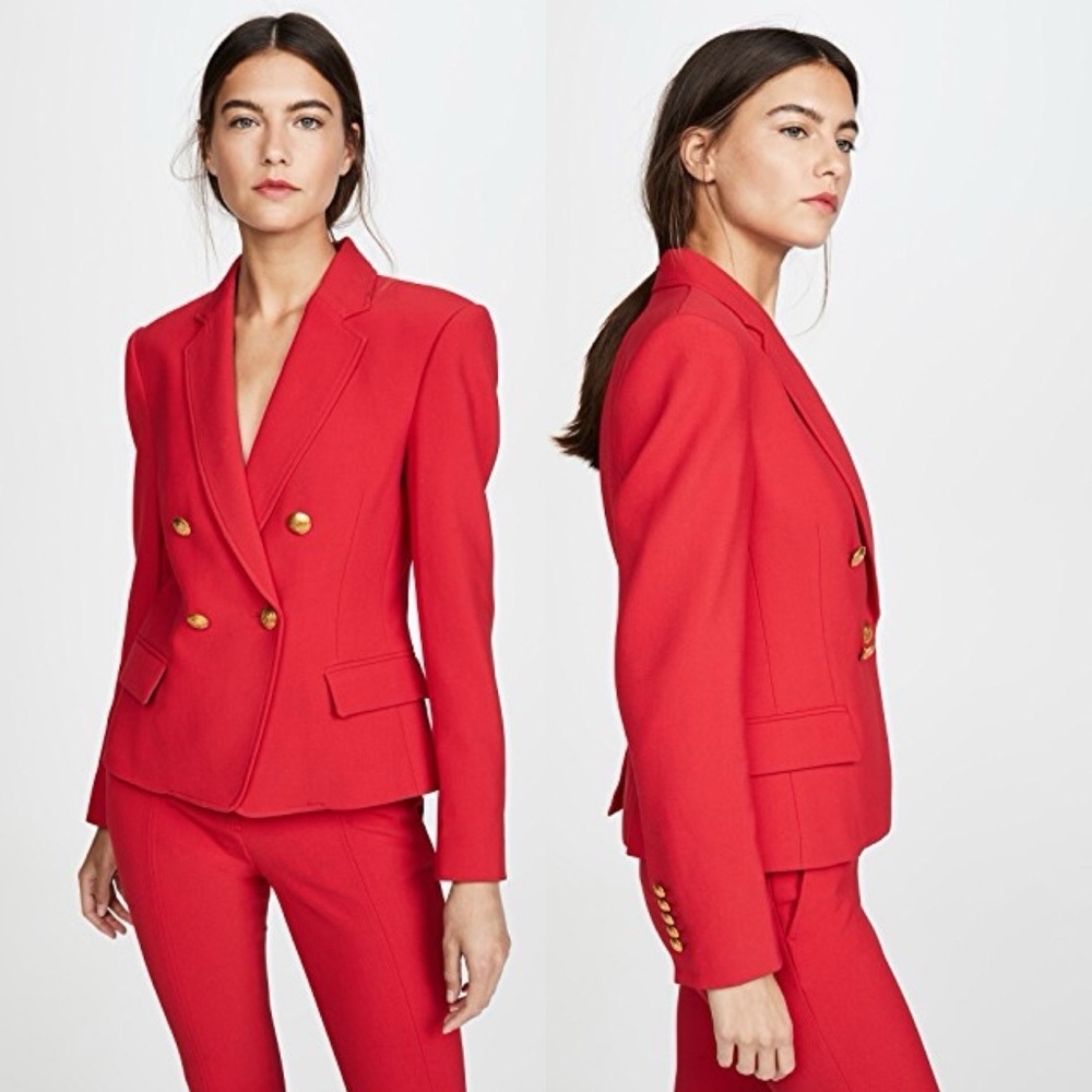 A.L.C. Henderick Double Breasted Red Blazer Sz 4